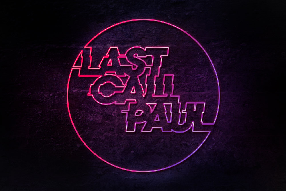 Last Call Paul Logo Neon, Circle Version